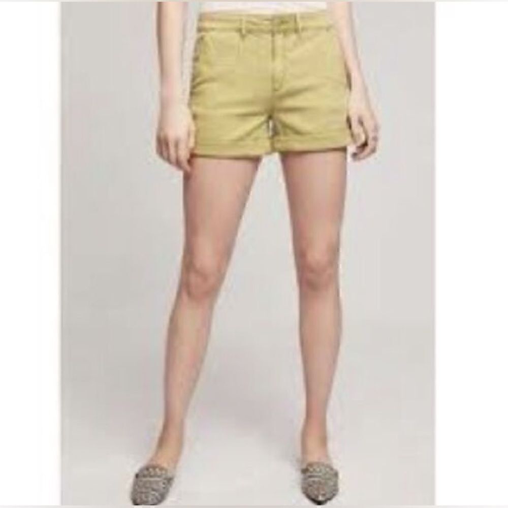 Anthropologie chino relaxed avacado green shorts NWT. 27 - Picture 2 of 9